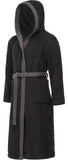 1 x RAW Customer Returns Ladeheid Bathrobe 100 Cotton Men s Homewear LA40-190 Black-30 Dark Gray-12, L  - RRP €37.3