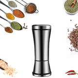 1 x RAW Customer Returns LKFDTW Salt and Pepper Mill Stainless Steel, Small Salt Mill Ceramic Grinder, Adjustable Chili Mill Coarse Salt Grinder, Manual Pepper and Salt Mill with Ceramic Drill for Kitchen Cooking - RRP €10.07