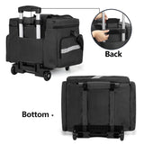 1 x RAW Customer Returns Trunab Medical Roller Bag with Detachable Trolley, Nurse Roller Bag with Removable Dividers, Empty First Aid Bag for Doctors, EMS Professionals, Black - RRP €105.64