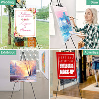 5 x RAW Customer Returns Wedding Sign Poster Easel Stand Ohuhu White Foldable Tripod Art Canvas Painting Display - Portable Metal Artist Easels for Indoor and Outdoor Use - RRP €100.8