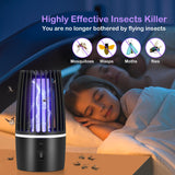 1 x RAW Customer Returns DJROLL Electric Mosquito Killer Lamp, 2 in 1 USB Rechargeable Portable Electric Fly Repellent with UV, 360 Insect Killer for Indoor Outdoor Camping Garden - RRP €27.99