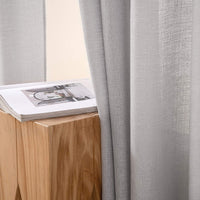 1 x RAW Customer Returns MIULEE Set of 2 Voile Curtains Sheer Linen Curtain with Eyelets Transparent Irregular Texture Curtain Eyelet Curtain Window Curtain Translucent for Bedroom, Light Grey, 280cm x 140cm HXW  - RRP €43.76