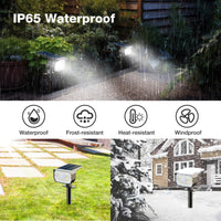 1 x RAW Customer Returns nipify 4 Pack Solar LED Spotlights Outdoor Garden with Motion Sensor, 56LED 3 Modes Powerful Garden Lamps Waterproof Solar Lights Outdoor for Yard Driveway Cool White  - RRP €39.99