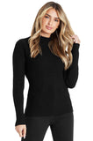 1 x RAW Customer Returns CityComfort Turtleneck Women s Basic Mockneck Sweater Black, M  - RRP €17.52