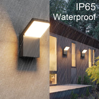 1 x RAW Customer Returns Klighten 24W LED Indoor Outdoor Wall Lights, IP65 Waterproof Outdoor Lights, Modern Aluminum Wall Lamp for Entrance Gardens Terrace, 1500 Lumen, Warm White 3000K, Black - RRP €44.06