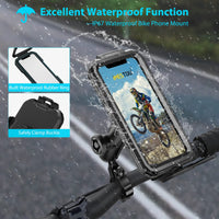 1 x RAW Customer Returns Waterproof IP67 Motorcycle Phone Mount, iMESTOU Bike Mount with 1 inch Dual Ball Base Arms S for 3.5-6.1 inch Cell Phones  - RRP €33.99