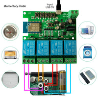 1 x RAW Customer Returns Jane Eyre WiFi Relay Module 4 Channel Smart Switch, Momentary Self-Locking Locking Switch, for Tuya Smart Life APP, DIY Garage Door, Compatible with Alexa and Google Assistant - RRP €26.87