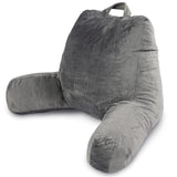 1 x RAW Customer Returns Milliard Back Cushion, Reading Pillow Support Pillow with Shredded Memory Foam Filling - Ideal for Back Support While Reading or Playing Video Games Standard Gray  - RRP €45.37