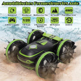 1 x RAW Customer Returns Amphibious Remote Control Car, Off-Road Toy Car for Kids, 2.4 GHz 4WD with 360 Flip incl. 2pcs Battery RC Games, Gifts for Boys and Girls 4,5,6,7,8,9,10 Years Old - RRP €39.99