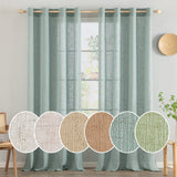 1 x RAW Customer Returns MIULEE Linen Window Curtains with Eyelets Translucent Panel Curtain Modern Sheer Sail Curtains for Balcony Doors Suitable for Living Room Bedroom 2 Piece Set Turquoise 140x160 cm - RRP €35.78