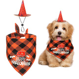 3 x Brand New Aoriher Pet Halloween Costume Dog Bandana and Pet Witch Hat Cat Bib with Bat and Pumpkin Pattern Halloween Accessories for Dogs and Cats - RRP €54.0