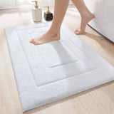 1 x RAW Customer Returns DEXI bath mat, non-slip, soft bathroom rug, water-absorbent, bath mat, machine washable, bath mat for shower, bathtub and toilet - white, 50 x 80 cm - RRP €26.21