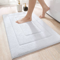 1 x RAW Customer Returns DEXI bath mat, non-slip, soft bathroom rug, water-absorbent, bath mat, machine washable, bath mat for shower, bathtub and toilet - white, 40 x 60 cm - RRP €18.73