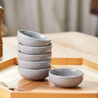 1 x RAW Customer Returns Swuut Ceramic Bowls 4oz Mini Bowl Set Dip Soy Bowls Set of 6 Grey  - RRP €18.66