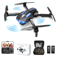 2 x RAW Customer Returns YOUNGBANG drone with camera for children, beginners, adults with 1080P HD camera, altitude hold mode, tracking mode, take-off landing with one push of a button, toy drones, 2 batteries - RRP €119.98