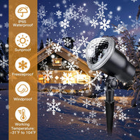 1 x RAW Customer Returns LED projector Christmas, projector lamp snowfall effect light with remote control IP44 waterproof outdoor and indoor decoration for decorations outside inside Christmas wedding party garden Halloween - RRP €16.72