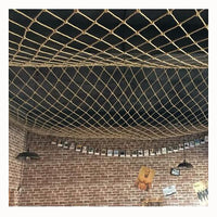 1 x RAW Customer Returns Yimihua Climbing Net for Children Outdoor Cargo Safety Anti-fall Net Adult Fitness Jute Net Jute Hemp Net 6mm 15cm Cargo Rope Ladder Size 1x2m  - RRP €20.45