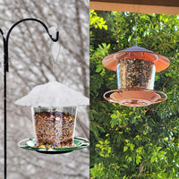 1 x RAW Customer Returns SANOTO bird feeder, bird feeder, bird feeder for hanging, wild bird feeder, hanging coneflower bird feeder, weatherproof balcony, covered - RRP €28.22