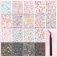 1 x RAW Customer Returns ATYDKUG 18 Sheets Halloween Self-Adhesive Nail Stickers Autumn, Nail Stickers Nail Art for Women Girls Children Decoration, Nail Design Nail Tattoos 1000 Pieces - RRP €8.98