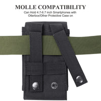 1 x RAW Customer Returns Universal Tactical Molle Holster Army Mobile Phone Belt Pouch EDC Security Pack Carry Accessory Kit Waist Bag Case Compatible iPhone 13 14 PRO X XS Max XR 7 8 6s Plus Samsung Galaxy S10 S9 S8 Plus - RRP €10.79