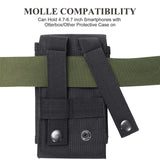 1 x RAW Customer Returns Universal Tactical Molle Holster Army Mobile Phone Belt Pouch EDC Security Pack Carry Accessory Kit Waist Bag Case Compatible iPhone 13 14 PRO X XS Max XR 7 8 6s Plus Samsung Galaxy S10 S9 S8 Plus - RRP €10.79