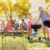 1 x RAW Customer Returns A3A ACADGQ Camping Table Foldable Folding Table 95x55x50cm Aluminum Camping Table Grill Table Outdoor Garden Table Foldable for Balcony, Garden, Motorhome, Picnic, Fishing, Beaches - RRP €30.24