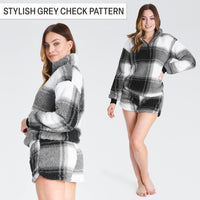 7 x Brand New CityComfort Women s Warm Fleece Pajamas Women s Leisure Suit Cuddly Multicolored Checkered, M  - RRP €169.33