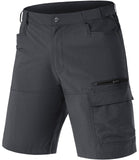 1 x RAW Customer Returns TACVASEN Bermuda Shorts Men Summer Half Length Outdoor Hiking Pants Short Pants Cargo Pants Pockets Elastic Work Pants 34, Dark Grey  - RRP €40.32