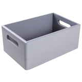 1 x Brand New Creative Deco Grey Wooden Box Fruit Box Basket 30x20x13cm -1cm with handles without lid Wooden box Easter decoration For documents valuables toys tools - RRP €23.27