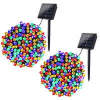 1 x RAW Customer Returns Joomer Solar Outdoor Fairy Lights, 22M 200 LED IP65 Waterproof Christmas Outdoor Fairy Lights 8 Mode Balcony Decoration for Garden, Gate, Yard, Wedding, Party Pack of 2, Warm White  - RRP €21.17