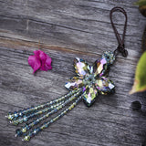 1 x Brand New H D HYALINE DORA Crystal Colorful Flower Charms Pendants, Glass Suncatcher for Car Rearview Mirror Hanging Decoration with Tassel - RRP €14.99