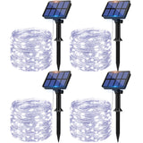 1 x RAW Customer Returns litogo 4 Pack Solar Fairy Lights Outdoor, 12M 120Led Fairy Lights Solar Fairy Lights for Outdoor Waterproof Copper Wire Outdoor Fairy Lights Decoration Outside 8 Mode for Balcony, Christmas Cold White - RRP €31.99