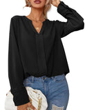 1 x RAW Customer Returns Florboom T Shirt Women s Short Sleeve V Neck Blouse Tunic Top Black M - RRP €21.77