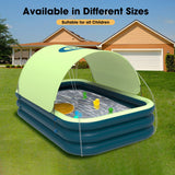 1 x RAW Customer Returns zelaxy Inflatable Pools for Adults Children 2.6 m long green - RRP €169.99