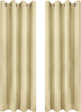 1 x RAW Customer Returns Utopia Bedding 2 Piece Blackout Curtains 140x245cm, Beige , Thermal Insulated Indoor Curtains for Bedroom and Living Room - RRP €26.88