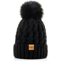 9 x Brand New REDESS Women Winter Pompom Beanie Hat Fleece Lined Warm Hats, Thick Casual Snow Knit Hat for Ladies - RRP €179.91