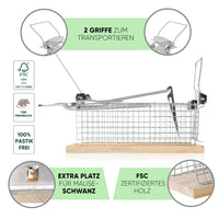 1 x RAW Customer Returns Novacatch Mousetrap 1 piece THE ORIGINAL live mouse traps with double door for easy filling of the trigger Incl. instructions bait tips - Improved trap doors reduce the risk of injury - RRP €9.02