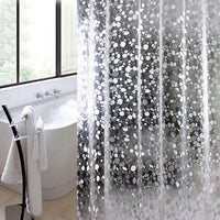 1 x RAW Customer Returns MAGOSIS shower curtain with 3D pebble pattern, waterproof and anti-mold, 180 x 200 cm - easy to install and clean, including 12 rings - RRP €14.11