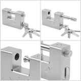 1 x RAW Customer Returns Kurtzy Padlock Load Capacity 1kg with 15 Keys 3pcs Lock Made of Hardened Stainless Steel Solid Monoblock Padlock 12mm Thick Security Lock for Garage, Container, Shed, Warehouse - RRP €53.99