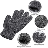 1 x RAW Customer Returns Cooraby 3 Pairs Children s Winter Gloves Thick Cashmere Warm Knitted Gloves Kids Cold Weather Gloves Black and White Navy Blue Gray 12-16 Years - RRP €27.6