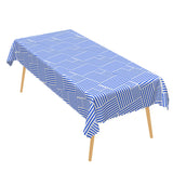 1 x Brand New Aoihrraan 153x275cm Rectangular Tablecloths Dirt-Repellent Waterproof and Wrinkle-Resistant Table Cover for Patio Picnic Party Dining Room Kitchen Cafe Home Decoration, Blue White - RRP €37.99