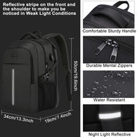 1 x RAW Customer Returns Men s Waterproof Laptop Backpack for 17.3 Inch Laptop, Teenager School Bag with Anti-Theft USB Port, for Women for Daily Travel - Black - RRP €41.99