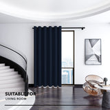 1 x RAW Customer Returns Deconovo Modern Living Room Curtains, Solid Color Opaque Thermal Insulated Curtains, with Eyelets, Divider Curtain, 200x290 cm W x H , Navy Blue, 1 Piece - RRP €36.38