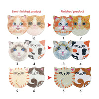 1 x Brand New Diamond Painting Coasters Cup Coasters Glass Coasters - 5D Diamond Art Saucers with Holder for Drinks Cups, 8 Pieces DIY Cats Diamond Painting Sets for Adults Beginners Children - RRP €20.4