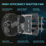 1 x RAW Customer Returns HG Power 250mm exhaust fan with speed controller industrial wall fan 1100m h wall fan adjustable with mesh screen aluminum window fan with EU plug for basement garage kitchen slats - RRP €87.44