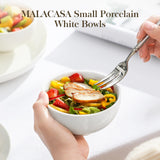 1 x RAW Customer Returns MALACASA Set of 8 Kitchen Bowls, 350 ML Porcelain Cereal Bowls, Bowl for Soup Ice Cream Ramen Aperitif Breakfast Dessert, Suitable for Dishwasher and Microwave, REGULAR Series - RRP €26.99