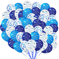 10 x Brand New SPERMUOY communion balloons, 60 pieces communion decoration boy, balloons communion fish, balloons communion blue for birthday christening decoration boys, confirmation decoration or other festive occasions - RRP €192.0