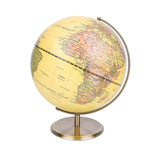 1 x RAW Customer Returns EXERZ 30cm Antique Globe- Metal Base Bronzed Color- Carte en Anglais- Large Rotating Globe - Educational Geographic Modern Desk Decoration - for School, Home and Office - RRP €59.99