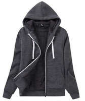 1 x RAW Customer Returns LLdress hoodie women s hoodie fleece jacket with zipper hood woman sweatshirt basic hooded jacket casual sweatjack plush jacket fleece sweater for spring autumn dark gray S - RRP €40.33