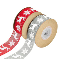 1 x Brand New WANDIC 2 Rolls Christmas Ribbon, Christmas Swirl, Translucent Ribbon, Yarn Ribbon for DIY Craft Gift Wrapping Christmas Wreath Garland Decoration - RRP €16.8